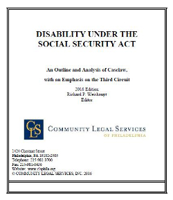Disability Under the Social Security Act - 2016 Edition (Cover)