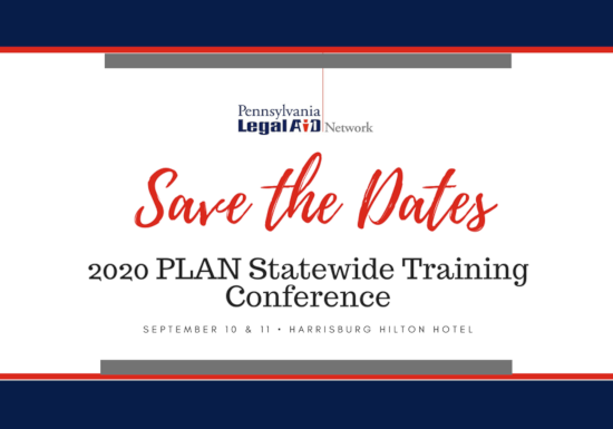 Save the Dates - 2020 PLAN Conference, September 10-11, 2020
