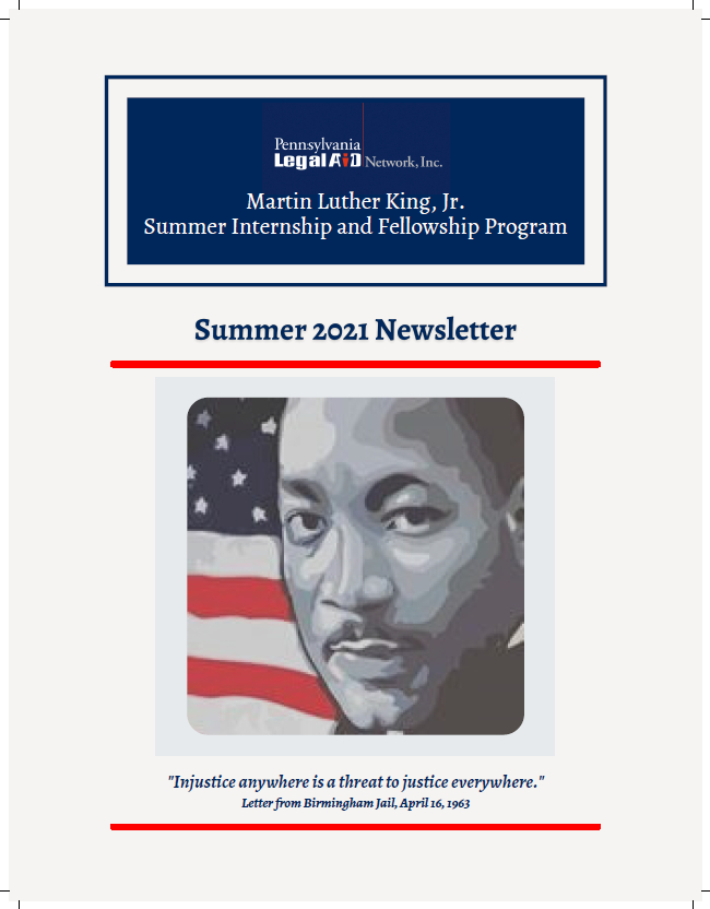2021MLK Program Newsletter - Cover