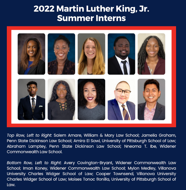 2022 MLK Program Summer Interns
