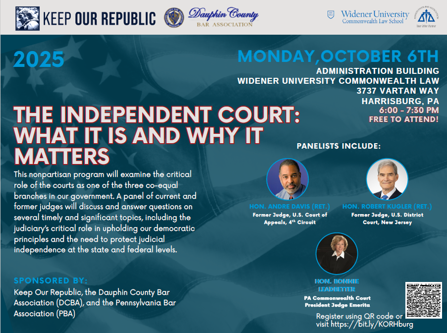 Event Banner: The Independent Court: What It Is and Why It Matters, Oct. 6