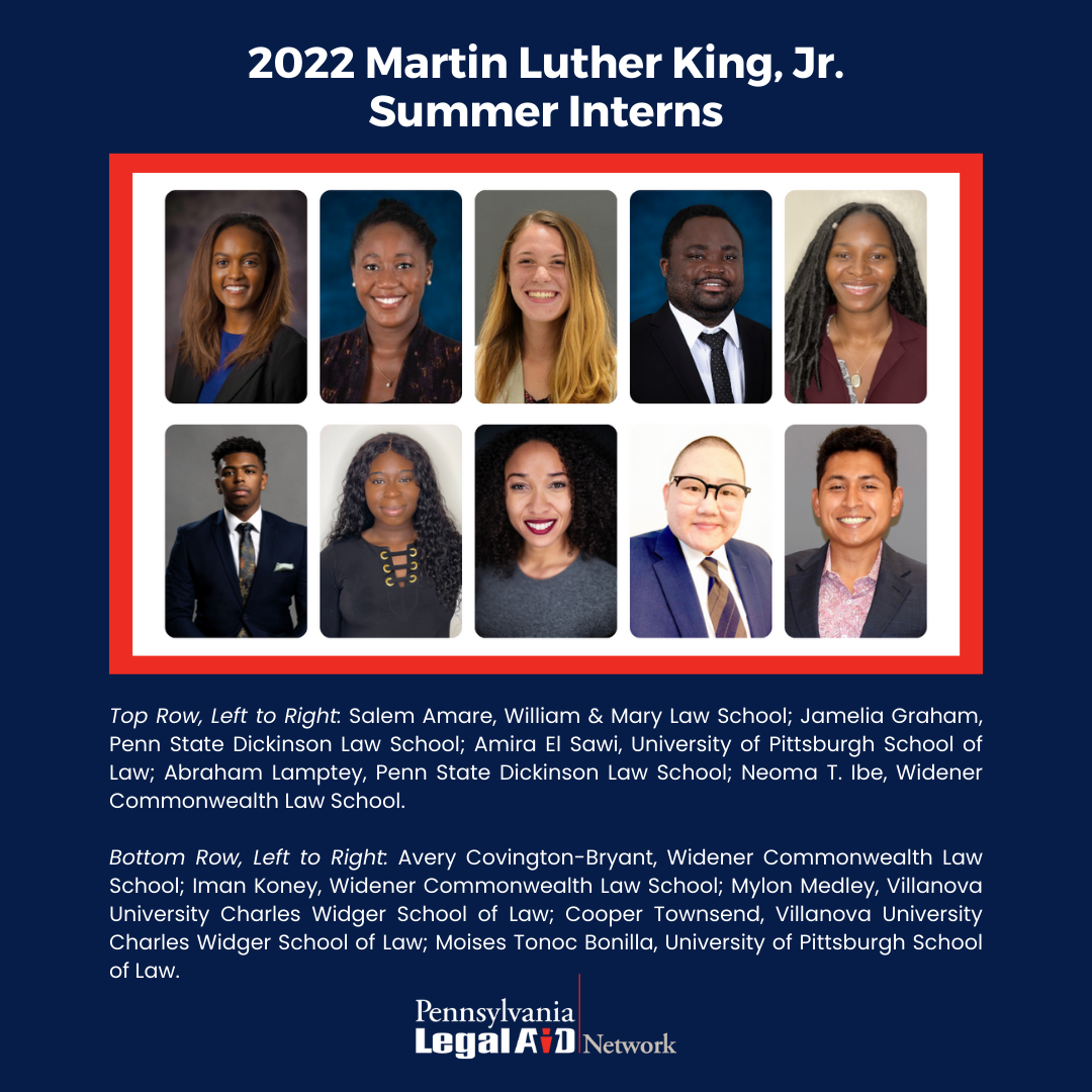 Class ot 2022 Martin Luther King Jr. Program Summer Interns