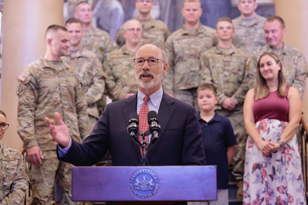 Governor Tom Wolf with PA National Guard