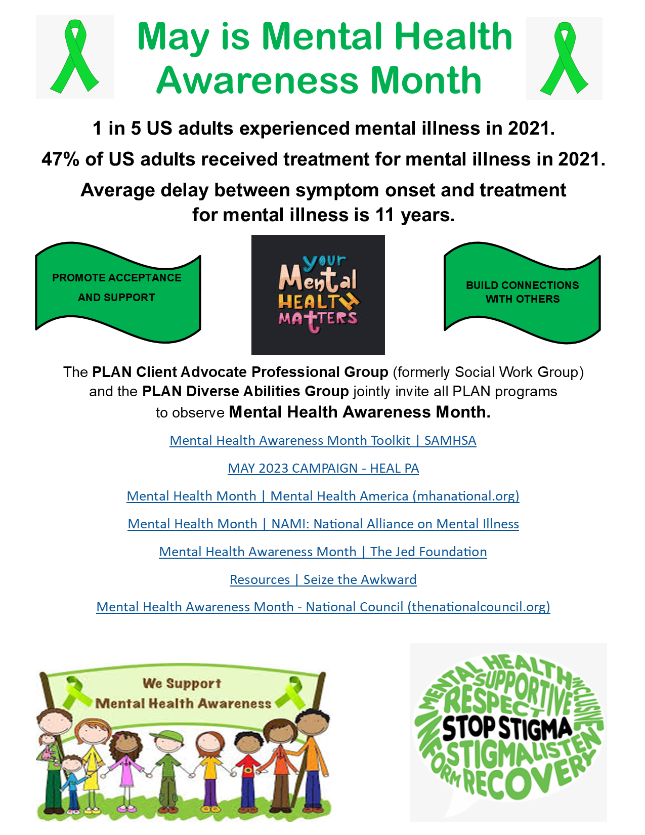 Mental Health Awareness Month flyer