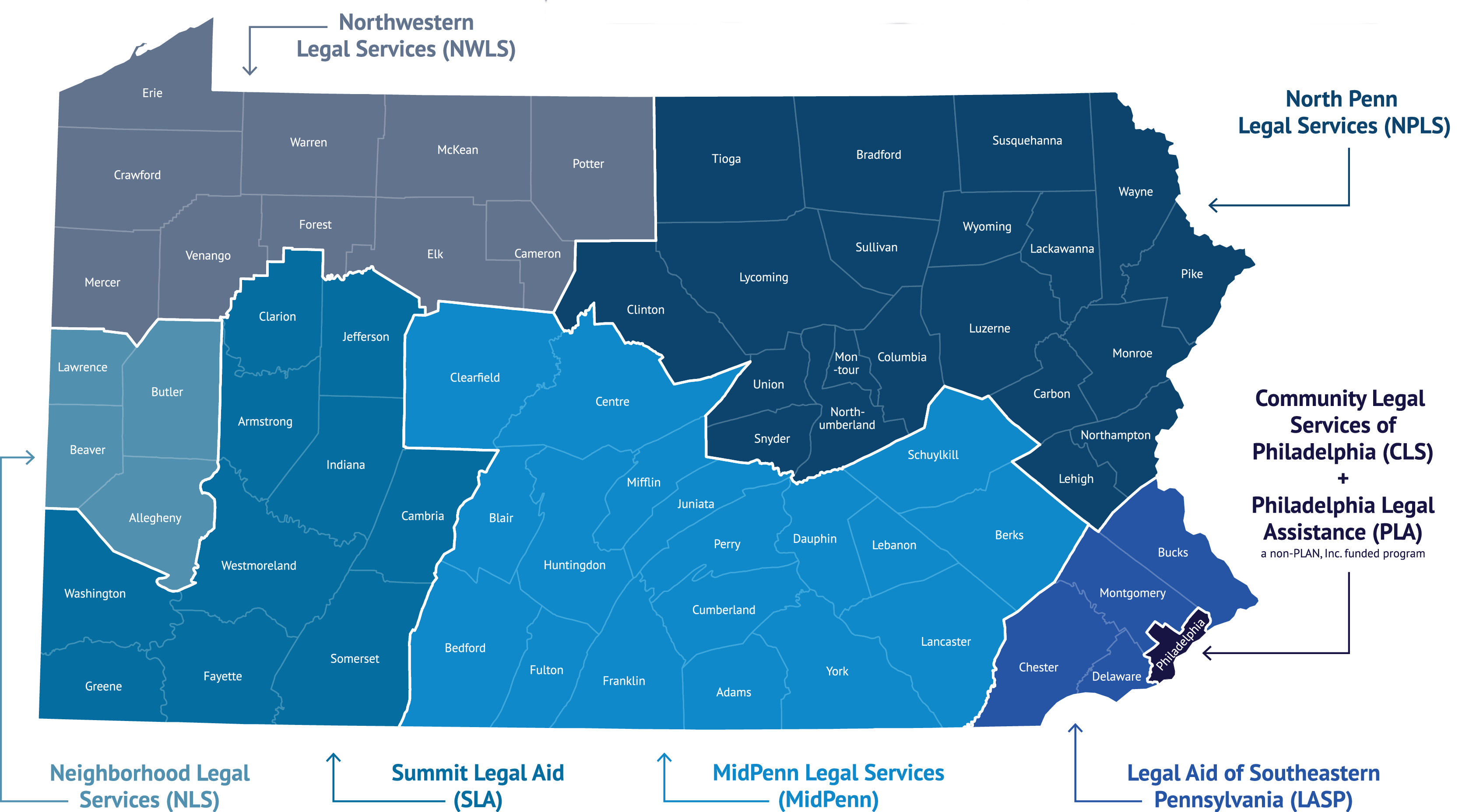 PLAN Regional Program Map