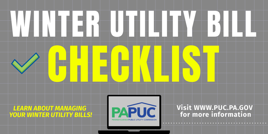 Wimter Utility Bill Checklist graphic